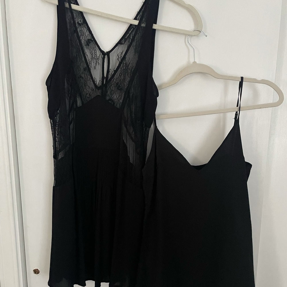 Black mini dress w/lace